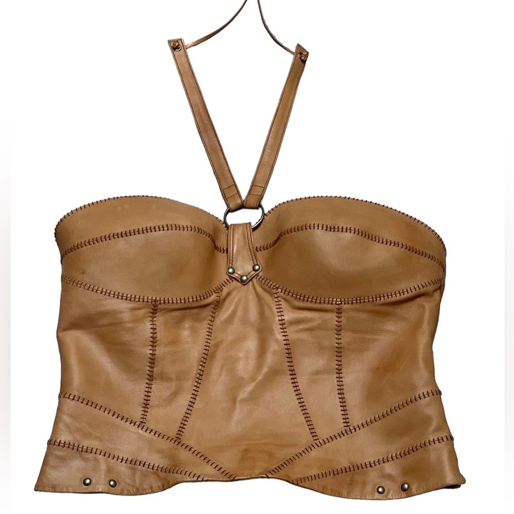 Harley Davidson Leather Halter Top